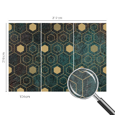 Vlies fotótapéta falra Geometriai hatszögek