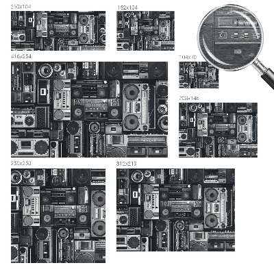 Vlies fotótapéta gyerekszobába Retro rádió