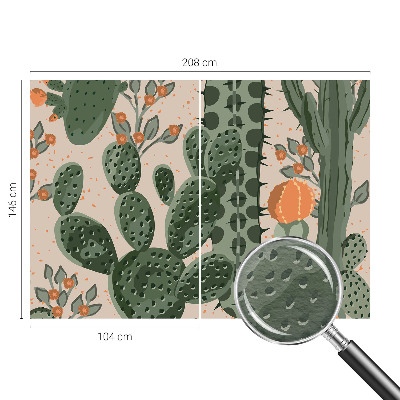 Nyomtatott vlies fotótapéta Zöld kaktuszok