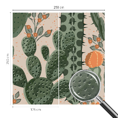 Nyomtatott vlies fotótapéta Zöld kaktuszok