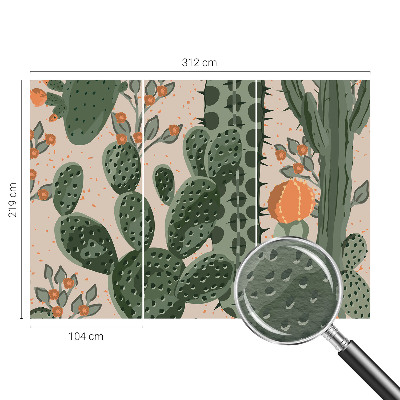 Nyomtatott vlies fotótapéta Zöld kaktuszok