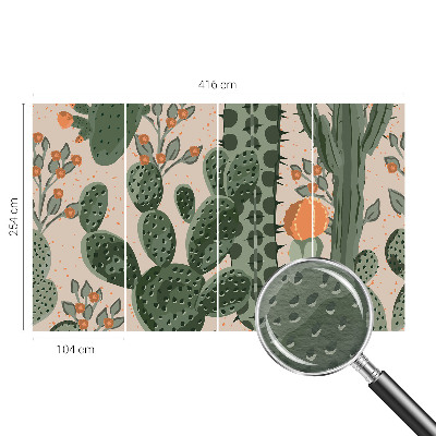 Nyomtatott vlies fotótapéta Zöld kaktuszok