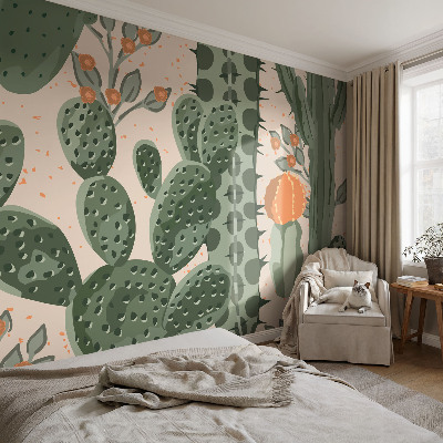 Nyomtatott vlies fotótapéta Zöld kaktuszok