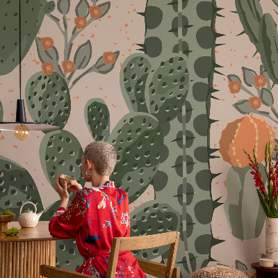 Nyomtatott vlies fotótapéta Zöld kaktuszok