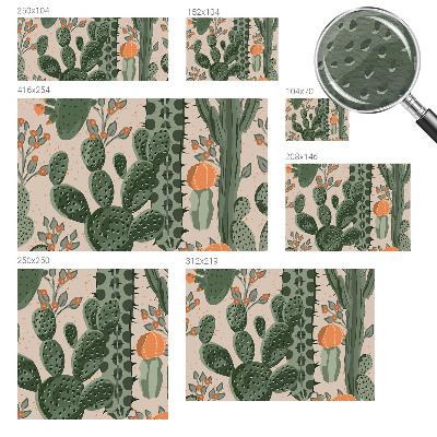 Nyomtatott vlies fotótapéta Zöld kaktuszok