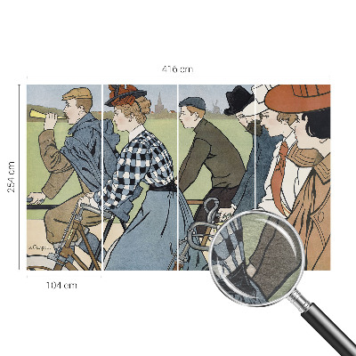 Fényképes tapéta Veterán kerékpárosok