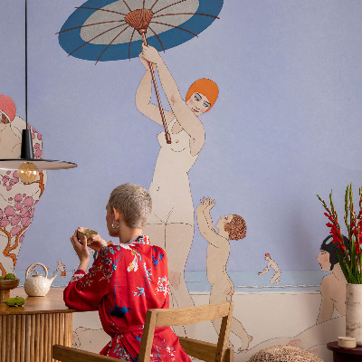 Fotótapéta nappaliba Retro strand