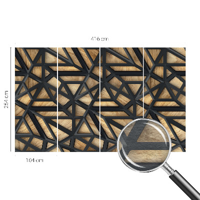 Fotótapéta méretre nappaliba Geometriai kapcsolat