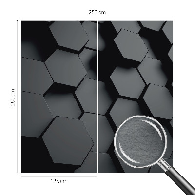 Fotótapéta méretre hálószobába 3D hatszögek