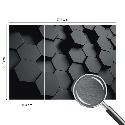Fotótapéta méretre hálószobába 3D hatszögek