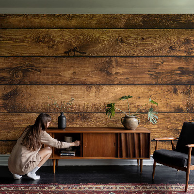 Fotótapéta méretre nappaliba Fa táblák