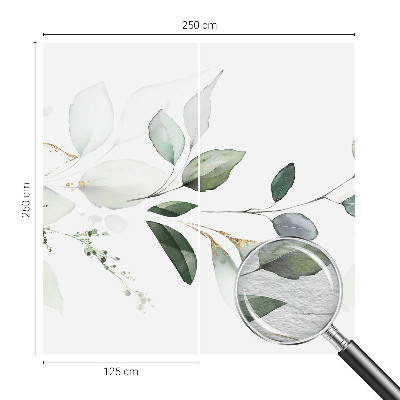 Fotótapéta méretre nappaliba Zöld levelek