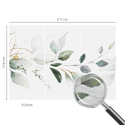 Fotótapéta méretre nappaliba Zöld levelek