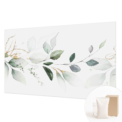 Fotótapéta méretre nappaliba Zöld levelek