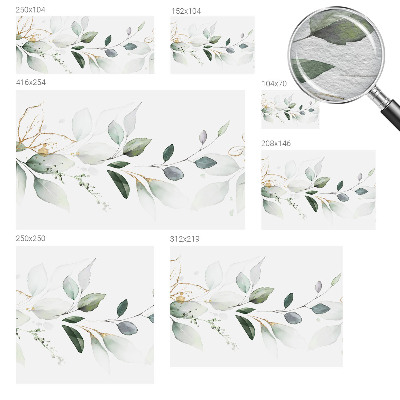 Fotótapéta méretre nappaliba Zöld levelek