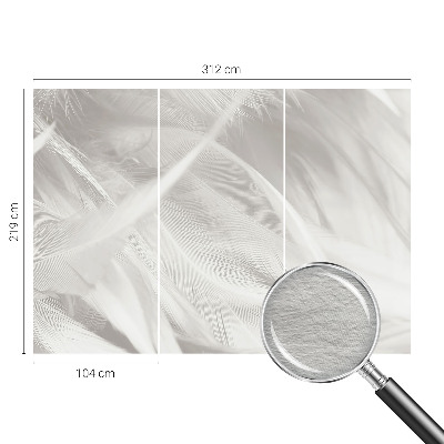 Vlies fotótapéta nappaliba Finom tollak