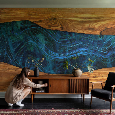 Nyomtatott vlies fotótapéta Kék fa