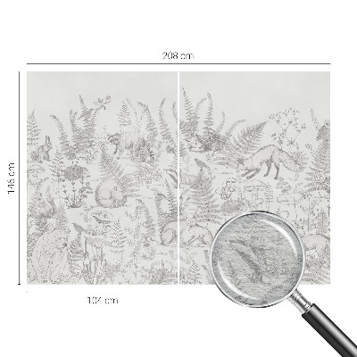 Vlies fotótapéta hálószobába Erdei állatok