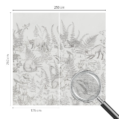 Vlies fotótapéta hálószobába Erdei állatok