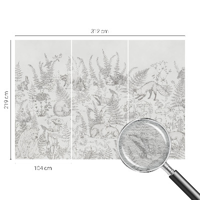 Vlies fotótapéta hálószobába Erdei állatok