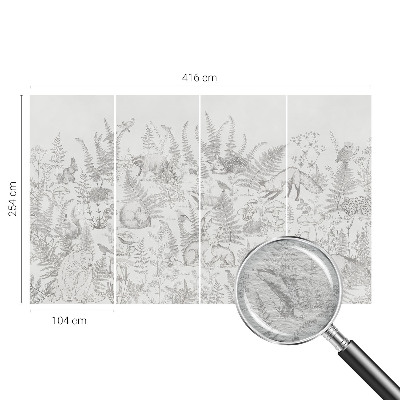 Vlies fotótapéta hálószobába Erdei állatok