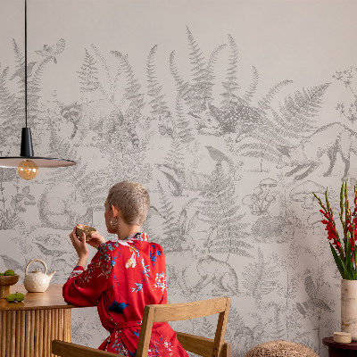 Vlies fotótapéta hálószobába Erdei állatok