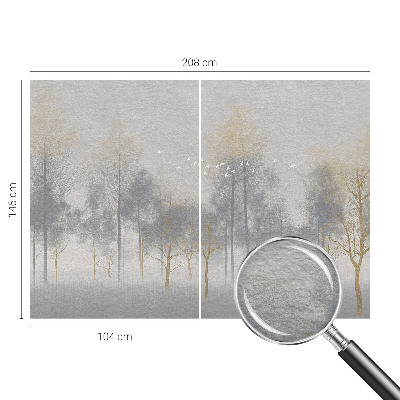 Fotótapéta hálószobába Erdő harmóniája