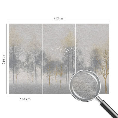 Fotótapéta hálószobába Erdő harmóniája