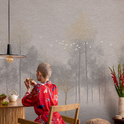 Fotótapéta hálószobába Erdő harmóniája