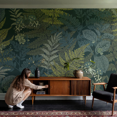 Vlies alapú fotótapéta Zöld elegancia