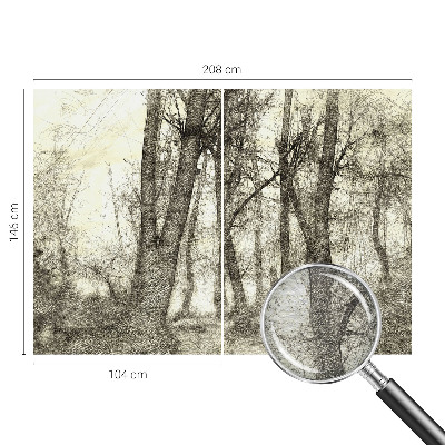 Dekoratív fotótapéta nappaliba Erdei melankólia