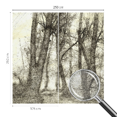 Dekoratív fotótapéta nappaliba Erdei melankólia