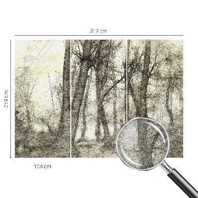 Dekoratív fotótapéta nappaliba Erdei melankólia