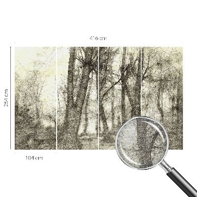 Dekoratív fotótapéta nappaliba Erdei melankólia