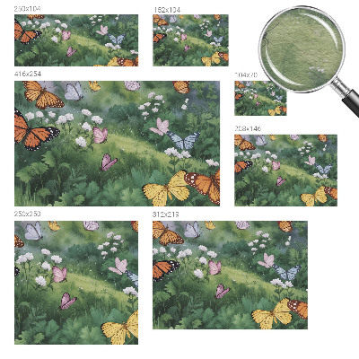 Kép tapéta Pillangók a réten