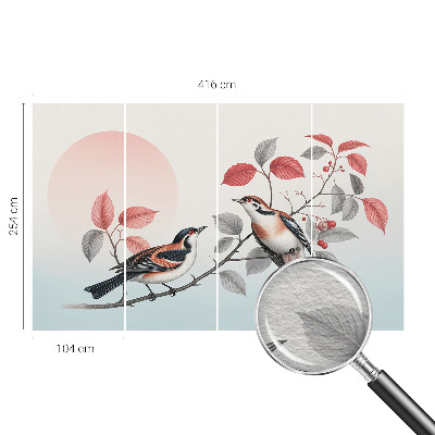 Dekoratív fotótapéta nappaliba Ülő madarak