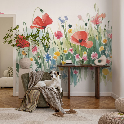 Vlies fotótapéta hálószobába Nyári rét