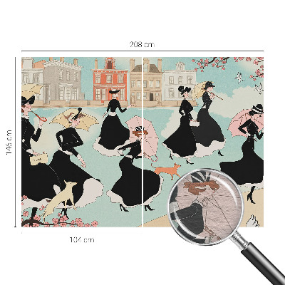 Nyomtatott vlies fotótapéta Nők sétálnak