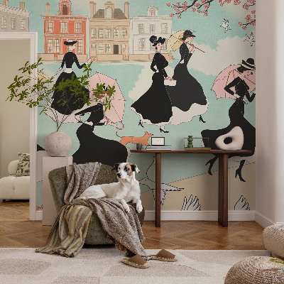 Nyomtatott vlies fotótapéta Nők sétálnak