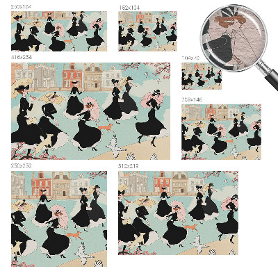 Nyomtatott vlies fotótapéta Nők sétálnak