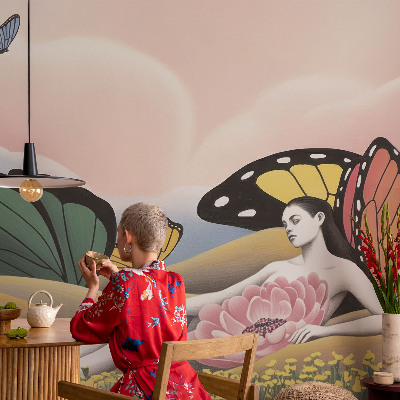 Fotótapéta hálószobába Pillangó rét