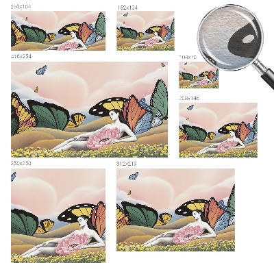 Fotótapéta hálószobába Pillangó rét