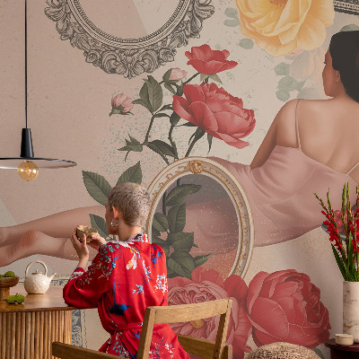 Fotótapéta nappaliba Virágos elegancia