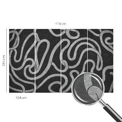 Modern fotótapéta méretre Csavart formák