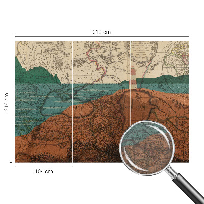 Flíz fotótapéta Történelmi térkép