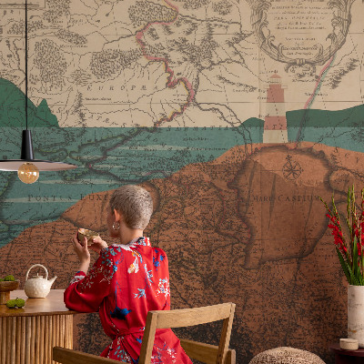 Flíz fotótapéta Történelmi térkép