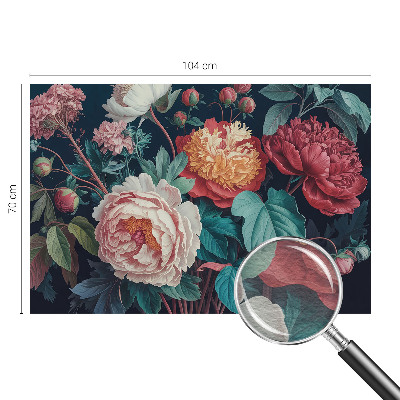 Vlies fotótapéta nappaliba Színes virágok