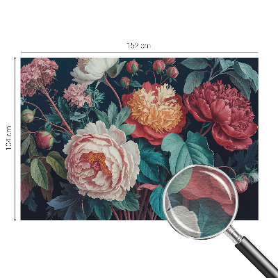 Vlies fotótapéta nappaliba Színes virágok