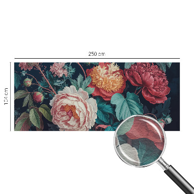 Vlies fotótapéta nappaliba Színes virágok