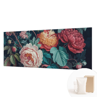 Vlies fotótapéta nappaliba Színes virágok